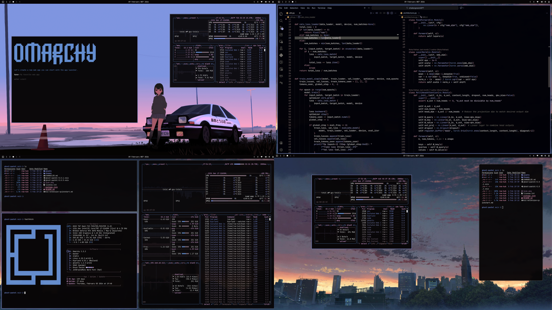 Ghost Pastel Omarchy theme screenshot